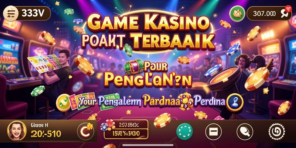 Screenshot 333V menampilkan pemain menikmati permainan Kasino yang seru.