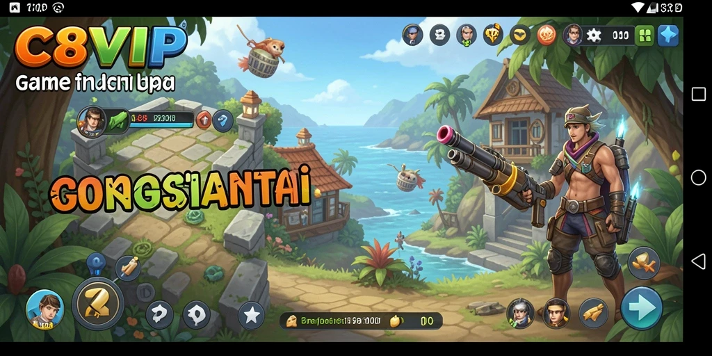 Tampilan gameplay C8VIP yang seru dan mengasyikkan.