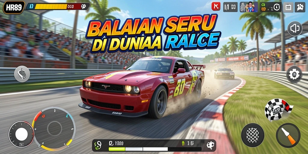 Gameplay menarik dari HR89 yang penuh aksi balapan.