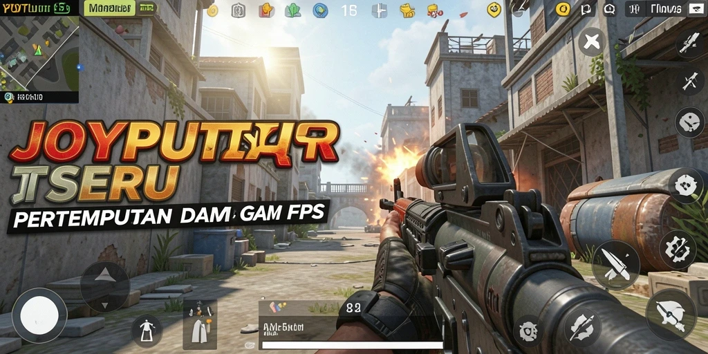 Tampilan gameplay mendebarkan dari <strong>JOYPUTAR</strong>, aksi tembak-menembak yang intens.
