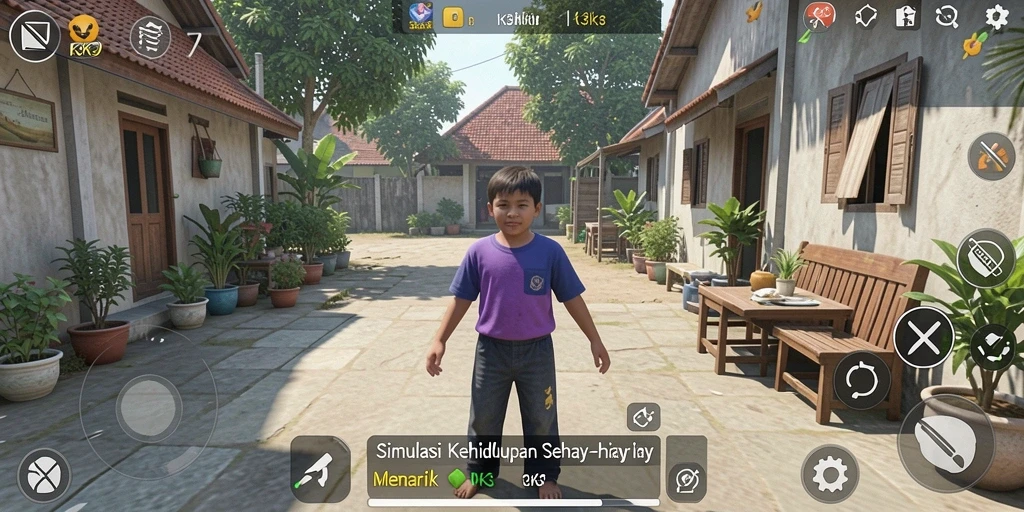 Tampilan gameplay K3K3 yang menarik dan interaktif.