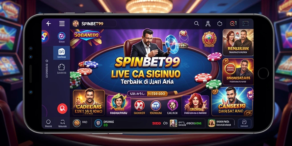 Tampilan gameplay Live Casino yang mendebarkan di SPINBET99.